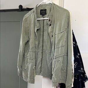 Sanctuary Olive Green Utility Jacket with Front Pockets